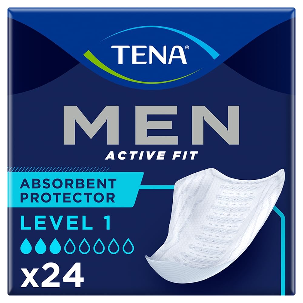 Level 1 Pack of 24-100% Discreet Absorbent Protector | Light Incontinence Protection for Men