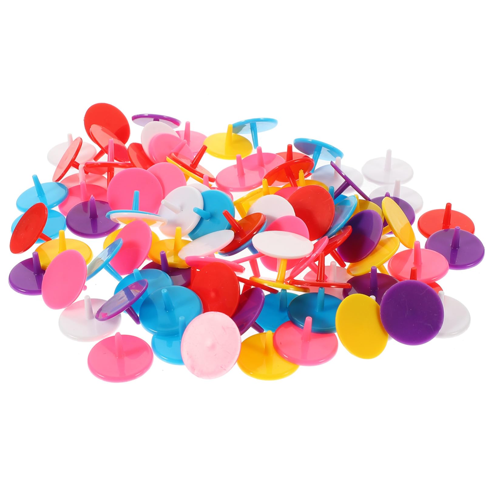 Sosoport 100 Stück Bunte Kunststoff Golfballmarker Ball Positionsmarker Wiederverwendbar Golfzubehör Für Golfer Outdoor