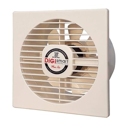 DIGISMART High Speed 1600 RPM 6 Inches 150mm Pure Copper Motor Axial Fan Ivory 1 year warranty