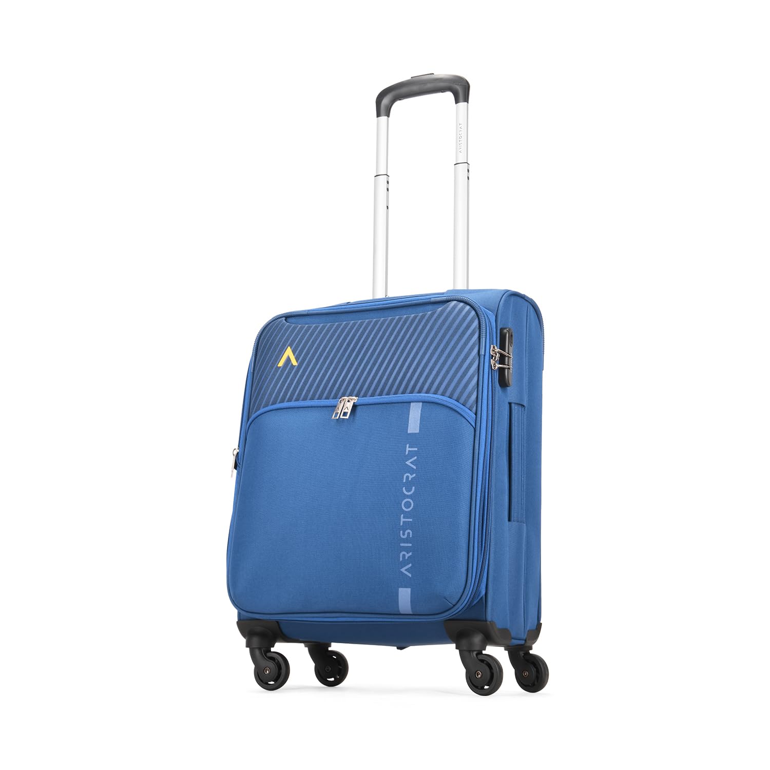 See full amazon price history chart for Aristocrat Striker Cabin Size Softshell Luggage (55 Cm) | Spacious Polyester Inline Trolley Bag with 4 Wheels and Combination Lock | Dazzling Dark Blue | Unisex| 5 Year Warranty, Large Aristocrat Striker Cabin Size Softshell Luggage (55 Cm) | Spacious Polyester Inline Trolley Bag with 4 Wheels and Combination Lock | Dazzling Dark Blue | Unisex| 5 Year Warranty, Large (B0C8YVGWJH) Amazon Price History, Amazon Price Tracker