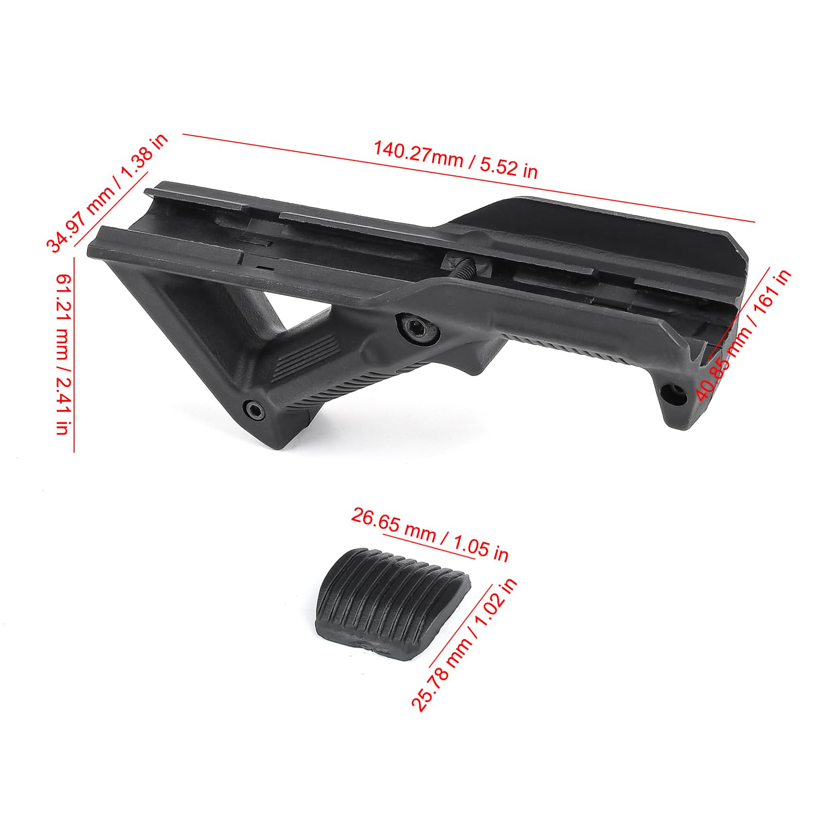 Amazon | QIRUIMY AFG -1 アングルフォアグリップ 20mmレイル対応 樹脂