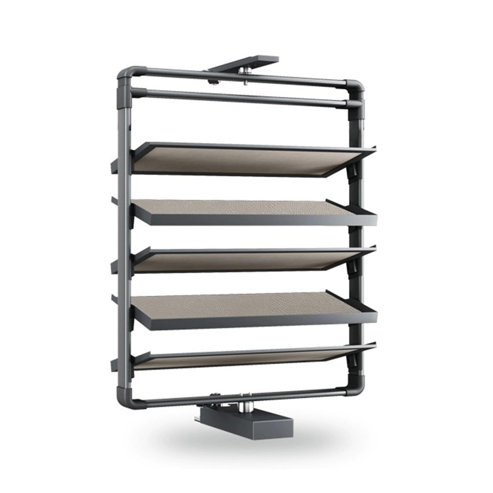 Étagère à chaussures rotative double face 5 niveaux rangement modulable hauteur réglable