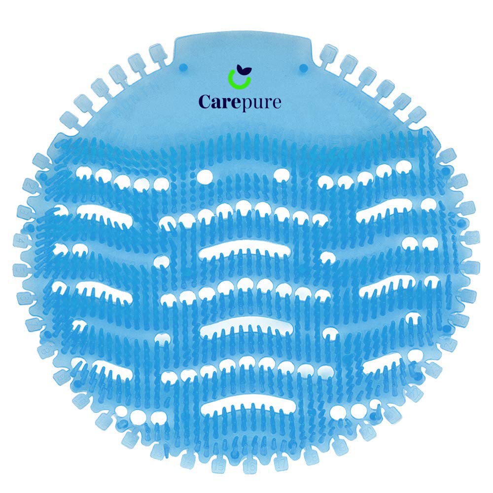Urinal Screen Mat Deodorizer - Premium Long Bristle Anti-Splash & Anti-Clogging Lasting Odor Freshener Urinal Screen Pad Cake | Ideal for Bathrooms- Ocean Blue (10 Pcs)-image-29