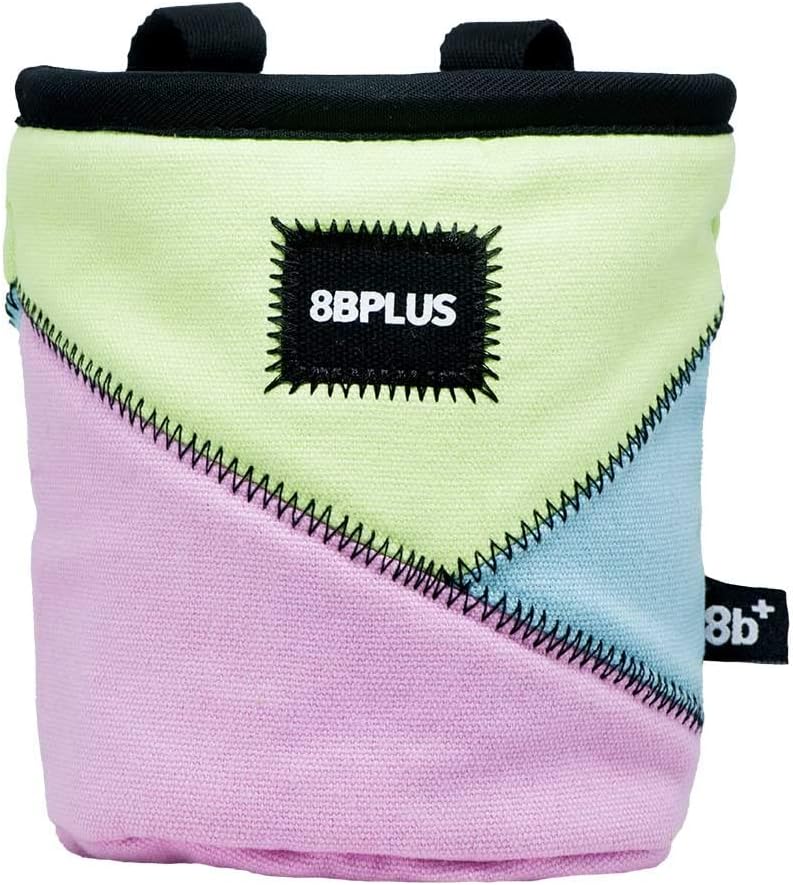 8BPLUS PROBAG - Chalk Bag for Climbing & Bouldering - Belt, Carabiner and Giftbox Included - Wide Opening - Brush Holders for Left & Right Handers
