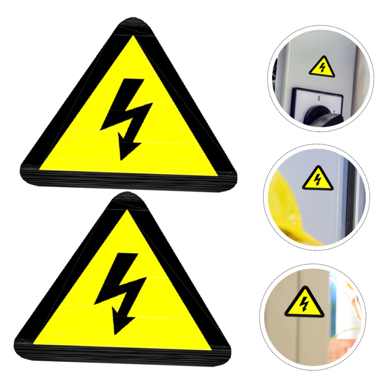 Gatuida Étiquettes Adhésives de Sécurité Haute Tension pour Boîtier Électrique Autocollants D'avertissement Jaune Lot de 20 pour Équipement en Bureau et Jardin
