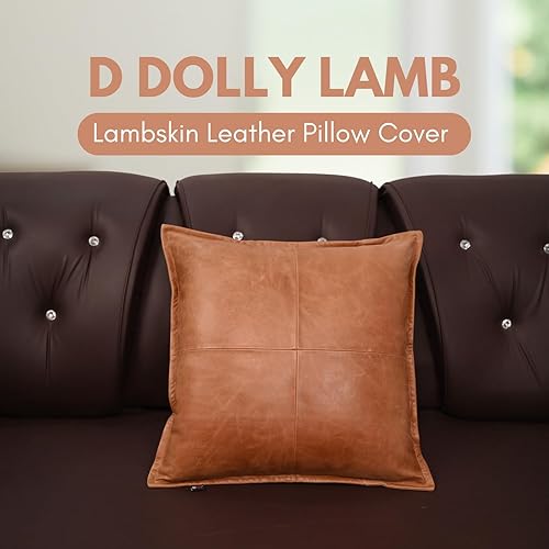 Miniatura 7 de D DOLLY LAMB Funda de almohada de piel de cordero  Funda de cojín para sofá, fundas decorativas para sala de estar y dormitorio, 14 x 14 pulgadas,