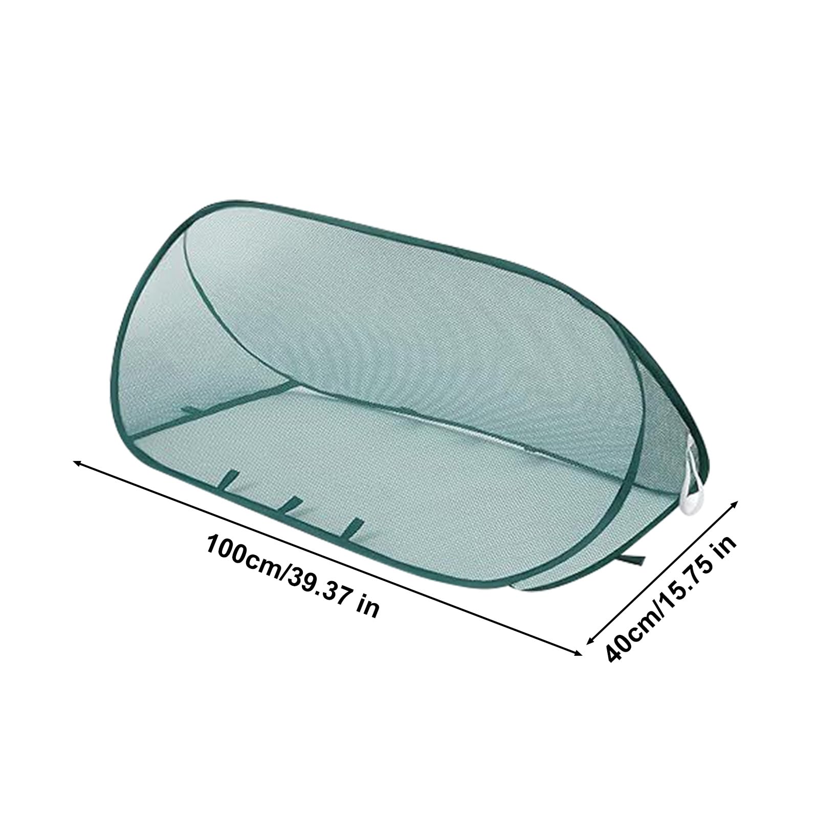 Lot de 2 filets de protection pop-up pour plantes - 100 x 40 cm - Couverture surélevée en maille fine avec piquets - Cage à légumes pliable pour semis