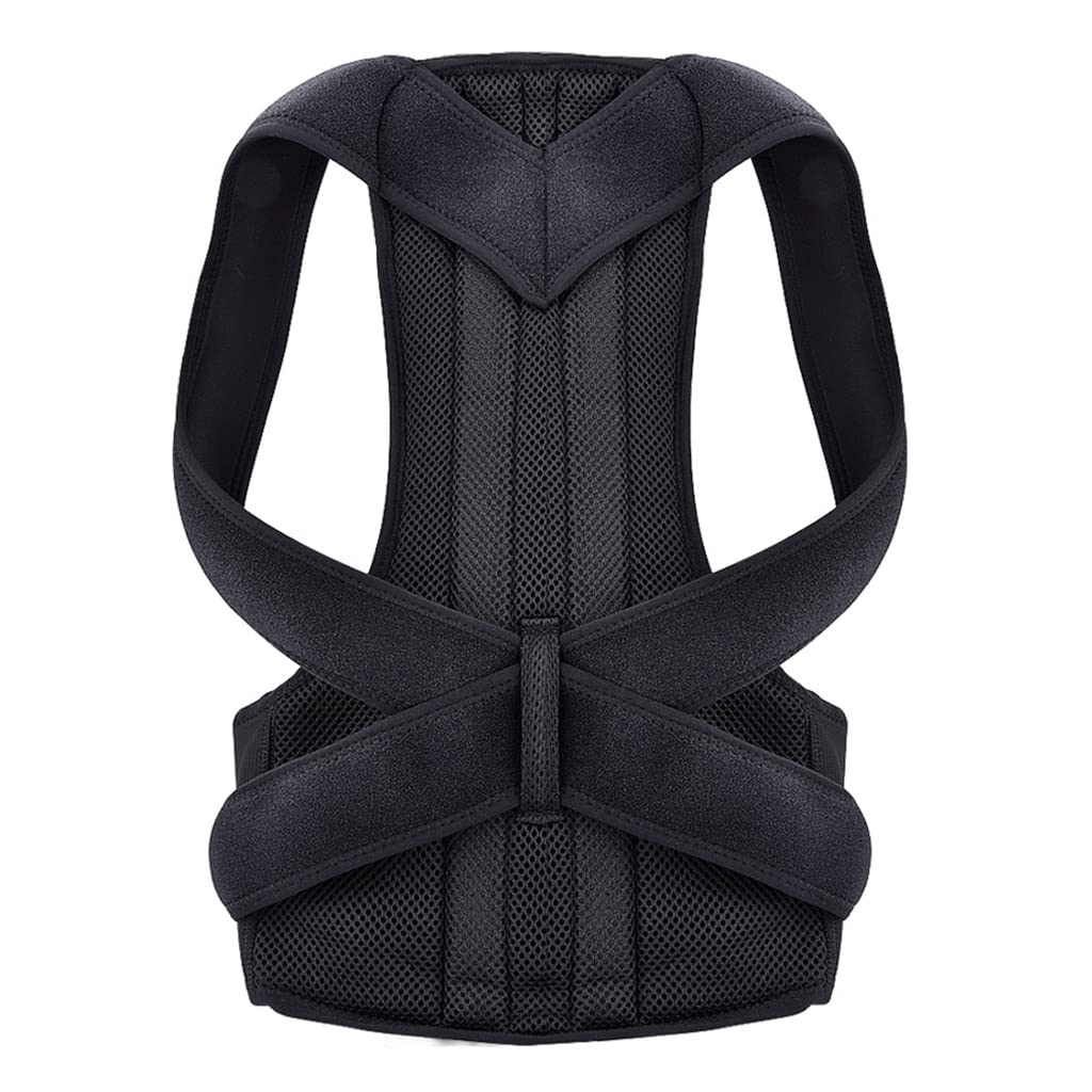Posture corrector Adjustable Posture Corrector Back Support Shoulder Back Brace Posture Spine Corrector Postural Fixer Tape (Black XL code) (Black XXXL code)