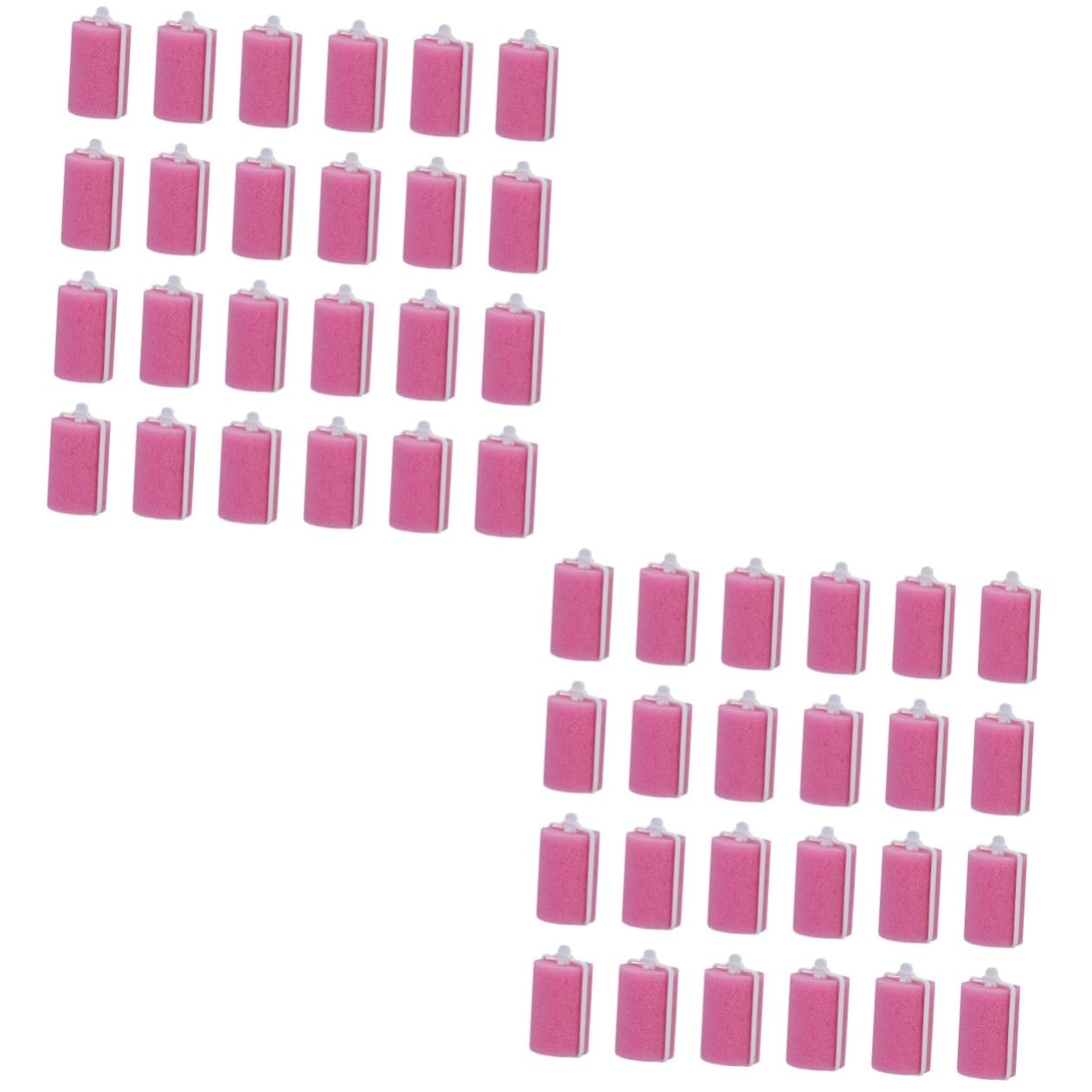 FRCOLOR 48 Piezas Accesorios para el cabello hair curler hair rollers Curler de esponja rodillos de esponja rulos de esponja rizo palo de pelo que se encrespa rodillo de esponja rosa