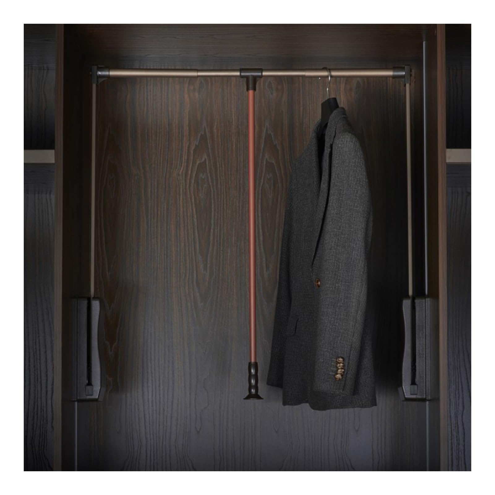 Rozkładany drążek do szafy, dwukierunkowy wieszak na ubrania do szafy, wieszak na ubrania o regulowanej szerokości, akcesoria do garderoby, do szafy, garderoby,