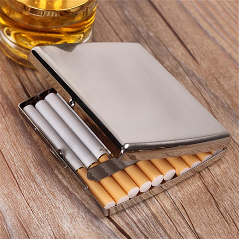 big cigarette case Amazon.com: Metal Cigarette Case King Size 85mm 20 Capacity Heavy-Duty,  Moisture-Proof, Secure Clasp