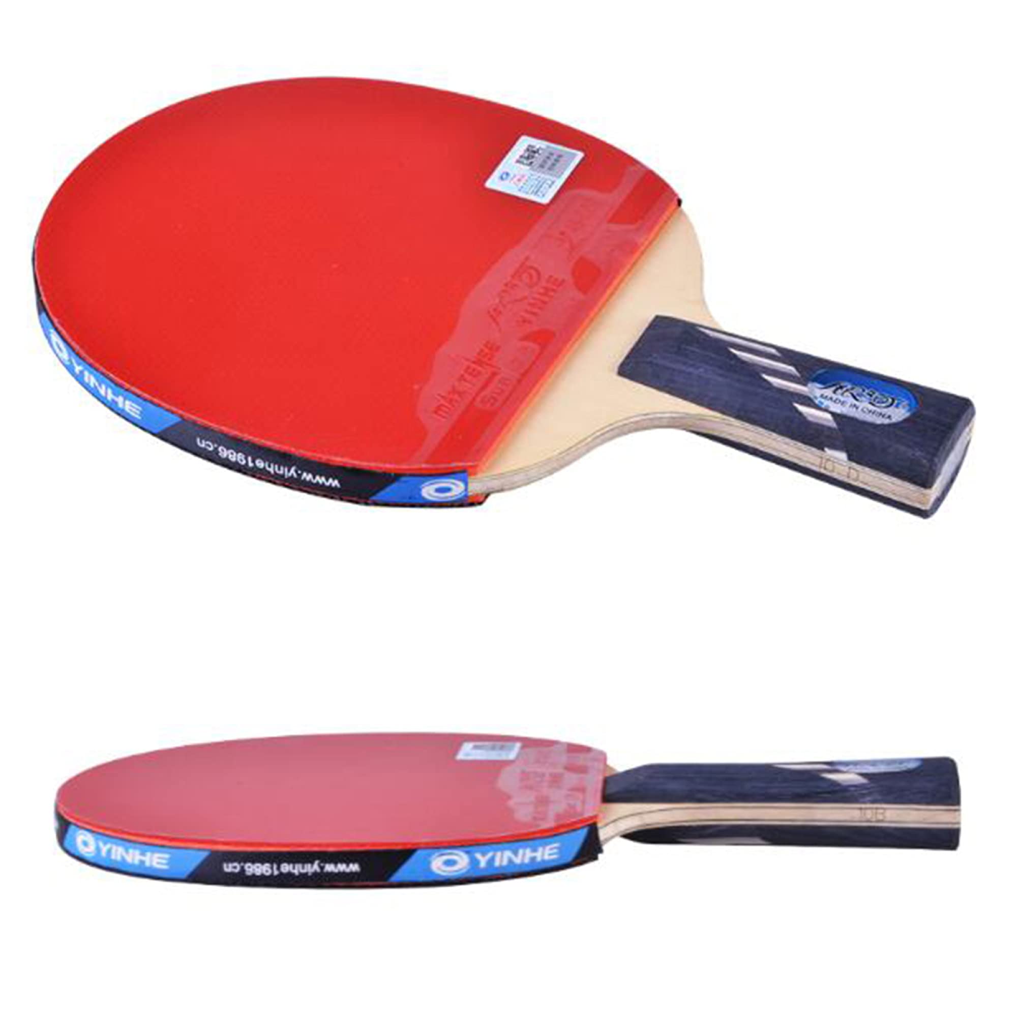 rakieta do tenisa stołowego, profesjonalna rakieta do ping-ponga z torbą rakietową, 5 drewno 2 Carbon, 10-Star Offensive Paddle do tenisa stołowego/kostka/długa stal