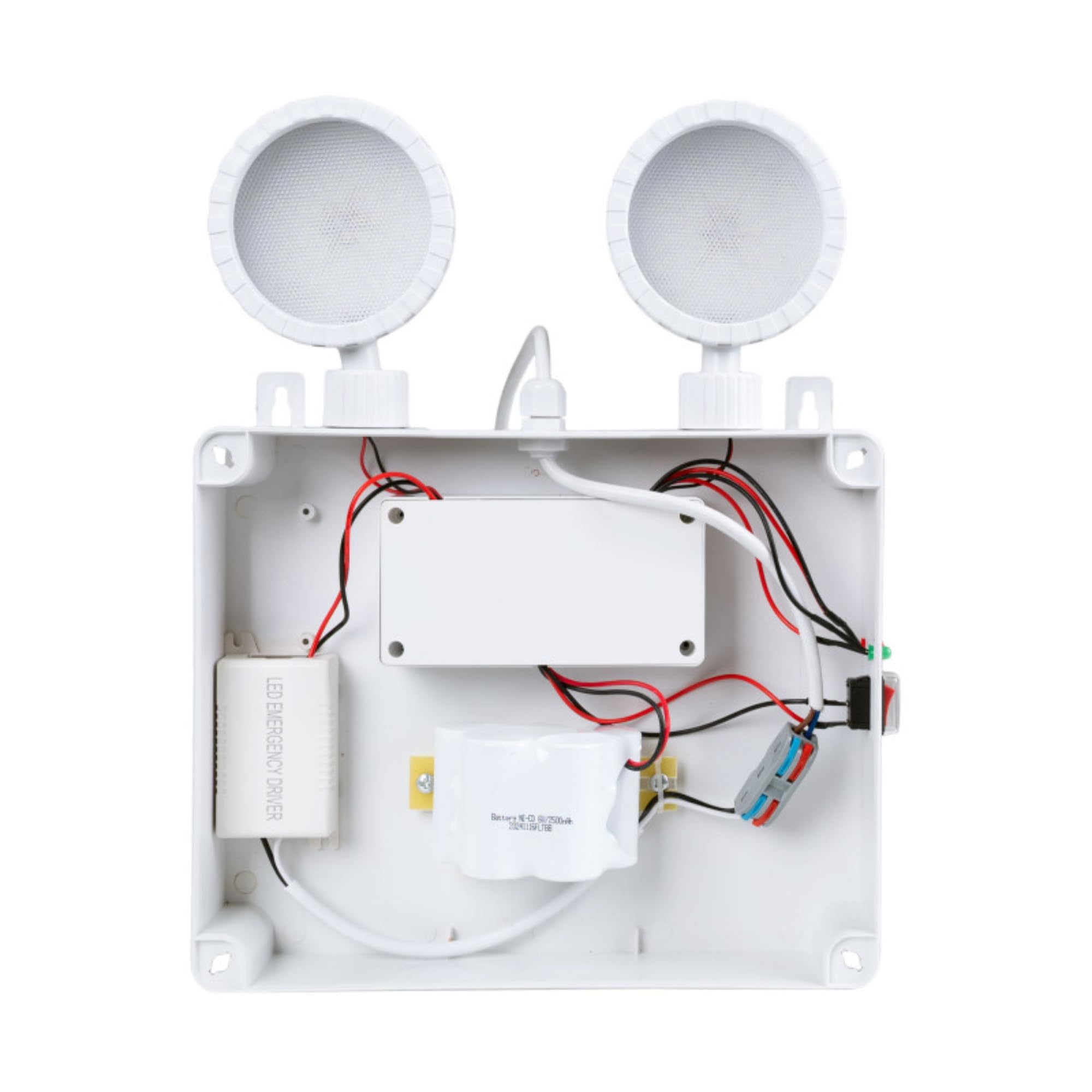 BARCELONA LED Éclairage de Secours LED Industriel 2x8W IP65, 600lm, Autonomie 3 Heures, Batterie Rechargeable 6V 2000mAh, Lampe de Secours Automatique pour Parking, Entrepôt et Escalier