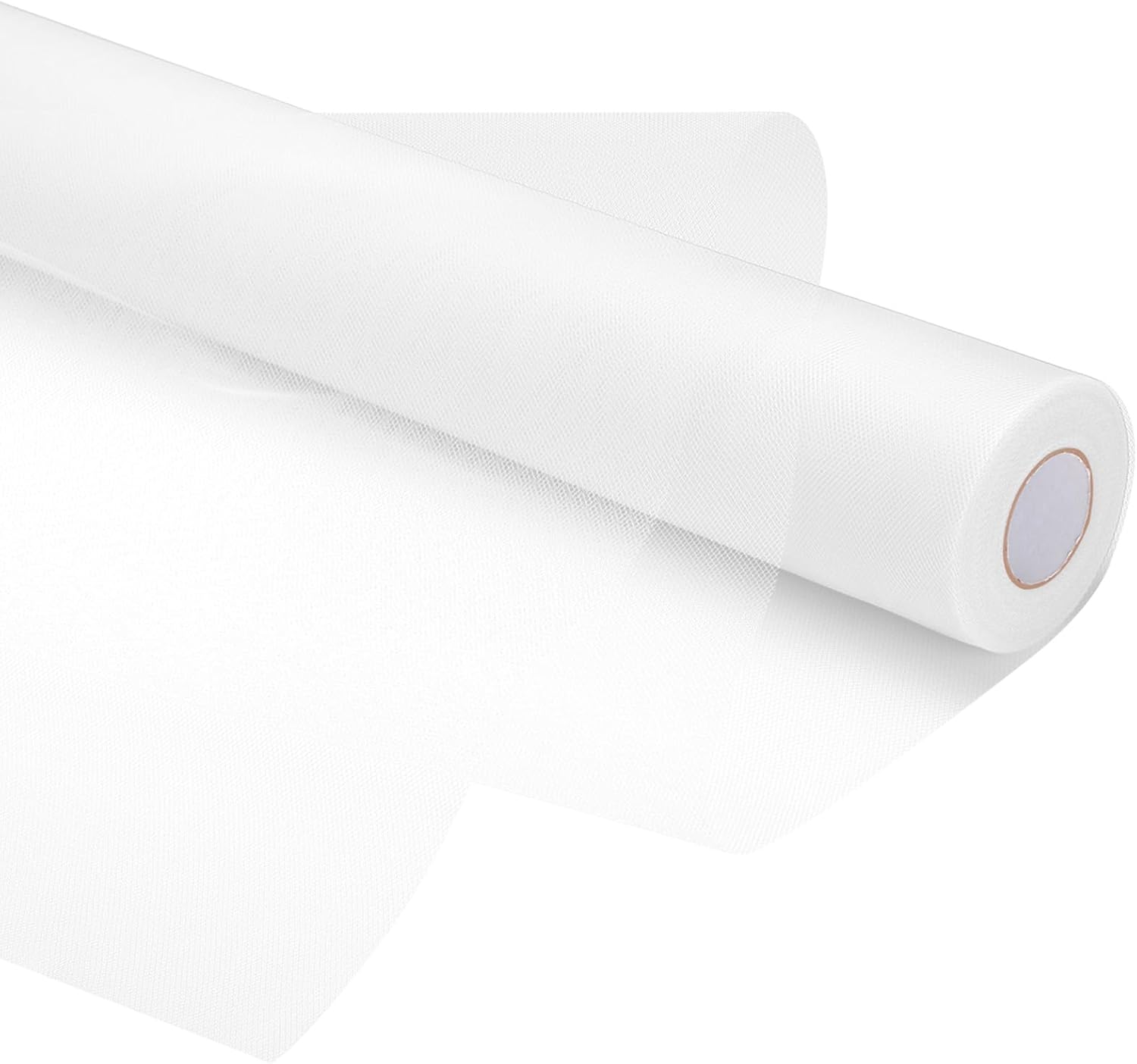 PATIKIL 100% Polyester Tulle Fabric Rolls, 24 Inch by 50 Yards Fabric Spool Tulle Ribbon Netting Bolt for DIY Crafts Wedding Party Decorations, Tutu Skirts, Table Skirt, White