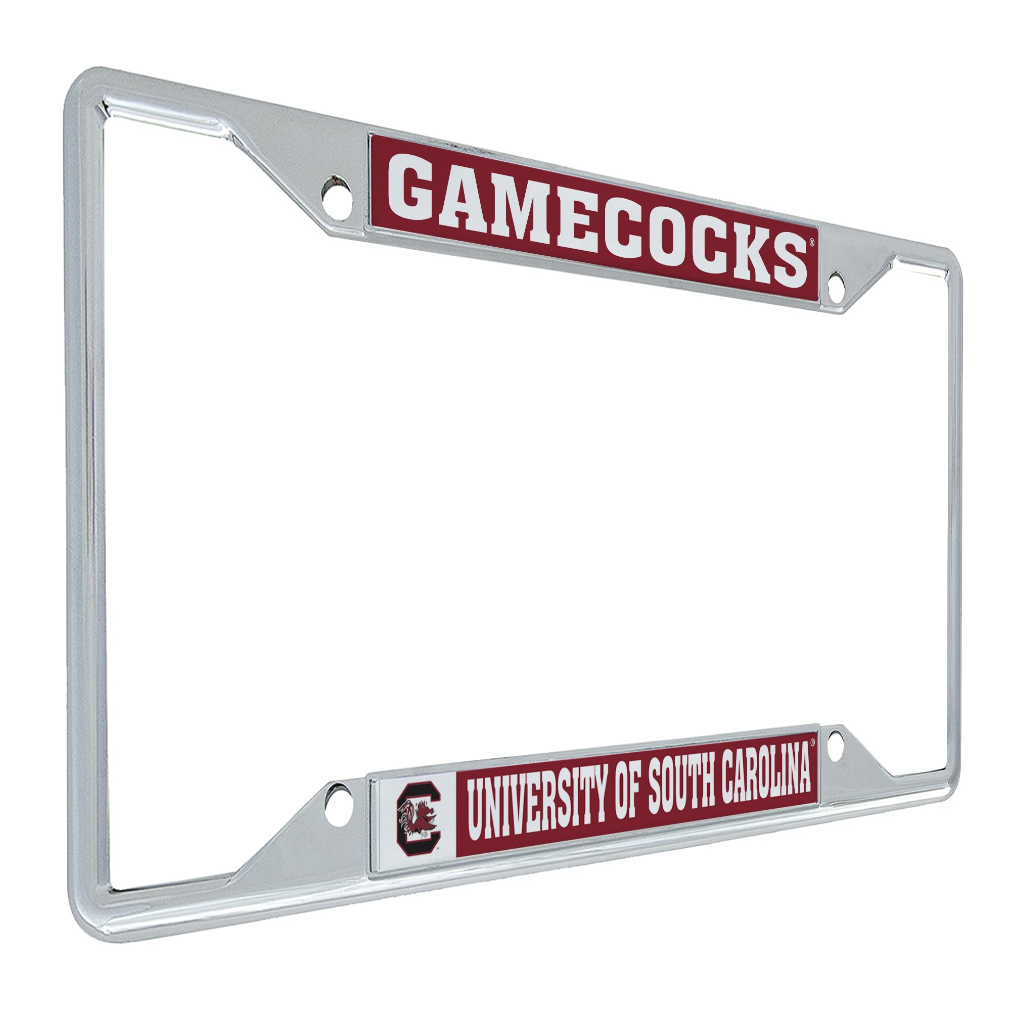 Desert Cactus University of South Carolina Gamecocks USC Cocky Car Accessories Metal License Plate Frame and Tag Holder for Front or Rear of Car (Mascot)