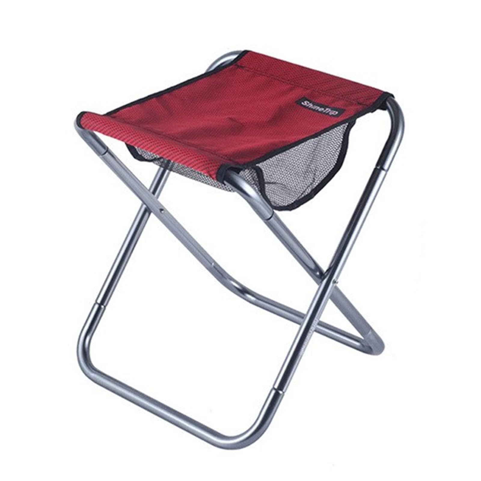 Generisch Taburete plegable ligero de aleación de aluminio para camping, taburete de pesca plegable con bolsa de transporte para adultos y plegable de aleación de aluminio para exteriores