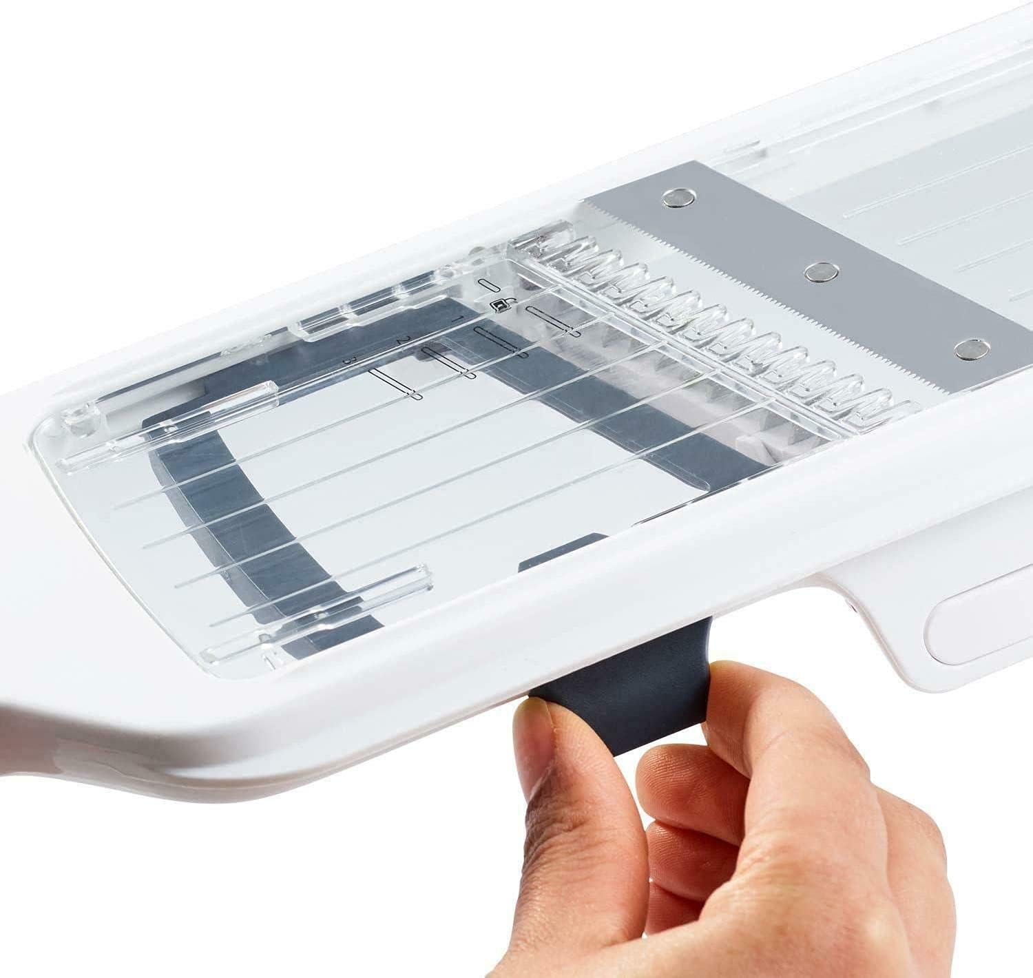 Zyliss Easy Control Handheld Slicer, White, Grey and Red