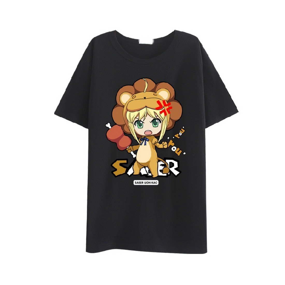 Fate Zero Cute Lion Saber Altria Pendragon Costume Anime Tee ...