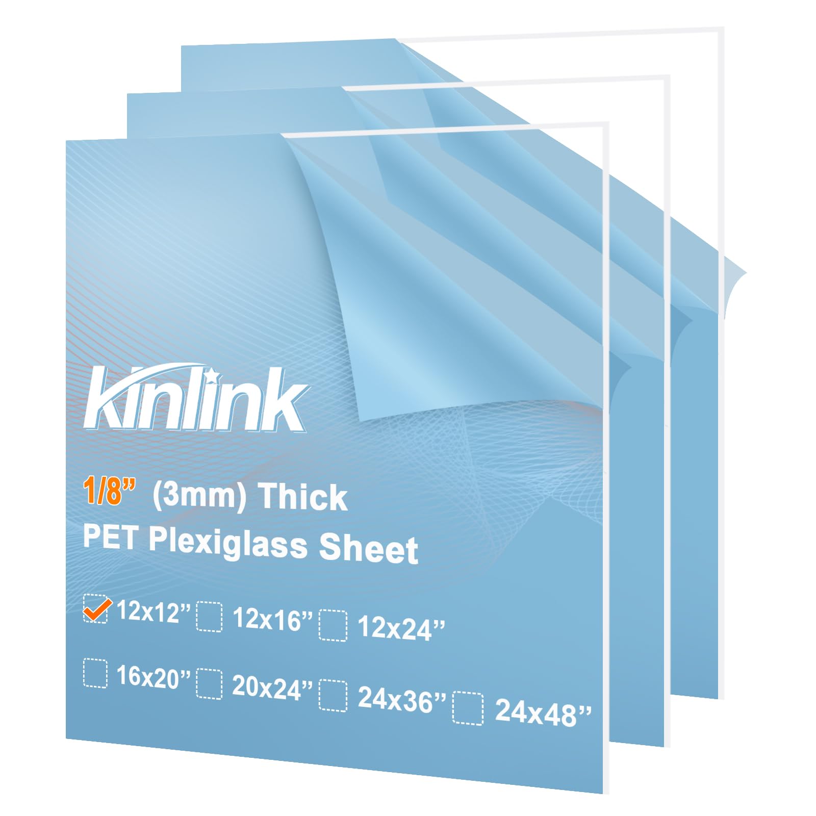 Clear Plexiglass Sheets - 2 Pack | KINLINK -32