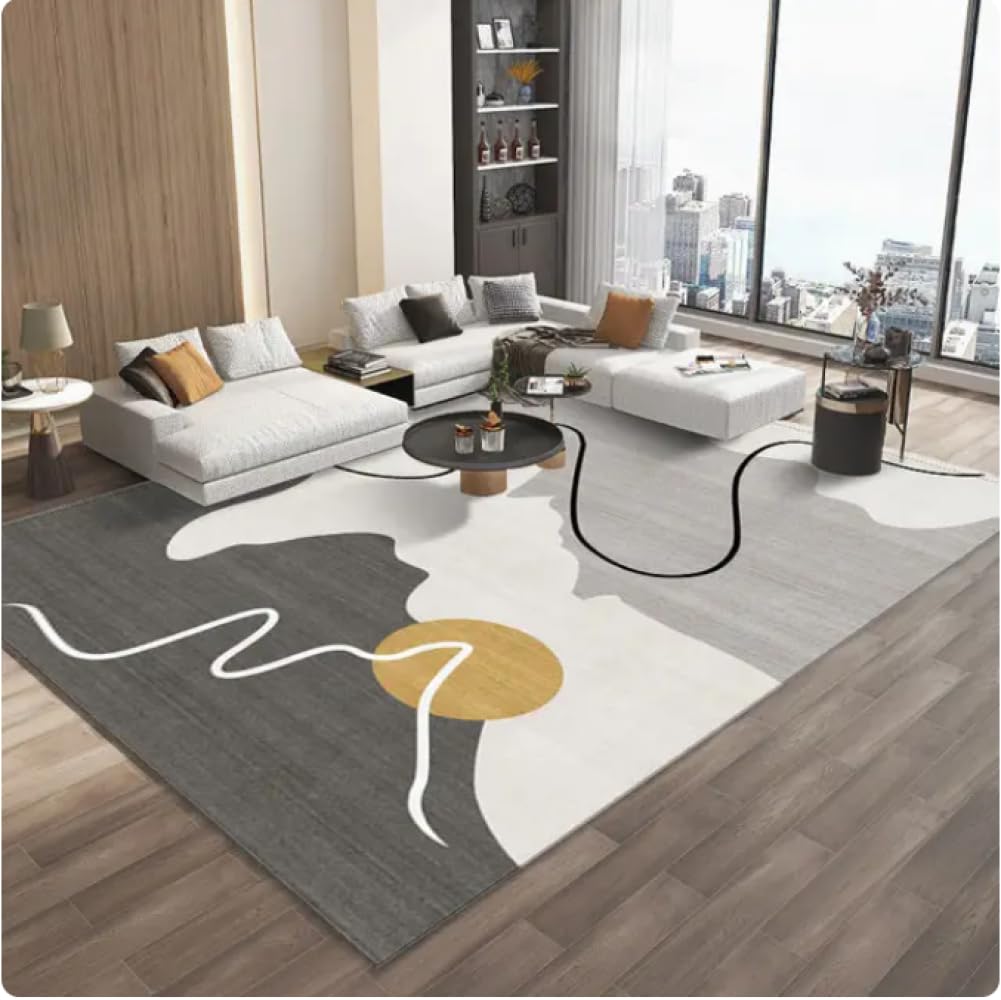 PASPRT Soggiorno Lettore CD Tappeto Musica Stampa Camera Soggiorno Tappeto Area Antiscivolo Tappeto Decorativo 120x160cm