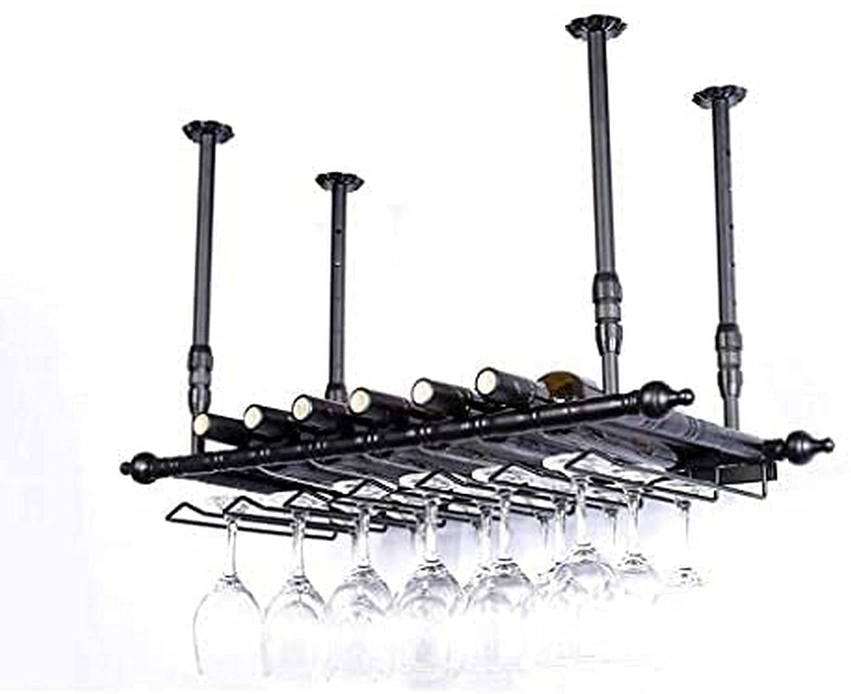 Wine Rack Ceiling Wine Racks,Bar,Restaurant,Hanging,Wine Glass Rack,Red Wine Cup Holder/Hanging Upside Down Glass Holder/Creative Home Bar/Hanging Glass Holder,80 * 30Cm