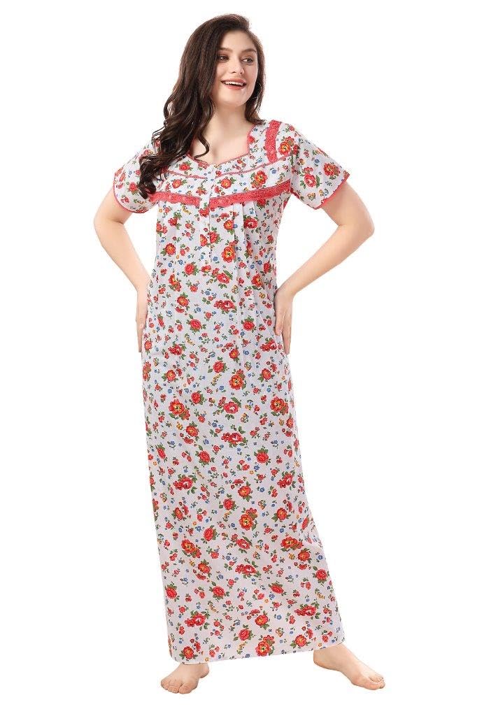 Soulemo Women's Cotton Floral Maxi Nightgowns/Nighty