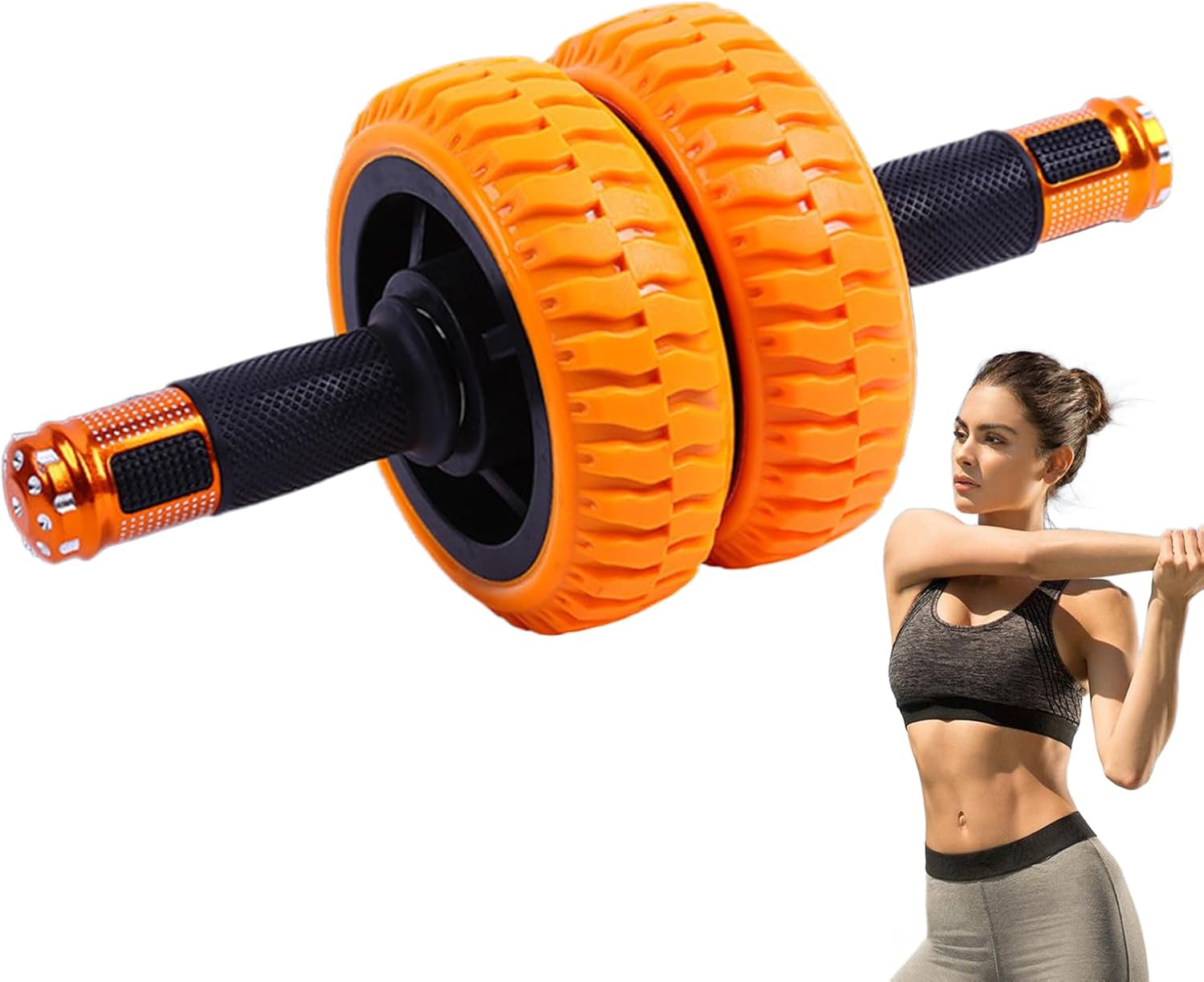 Ab Roller - 6 Inch ABS Abdominal Wheels Core Strength Training | Core Workout Strength Training Home Gym Accessories for Indoor Outdoor Fitness Travel Office Yard Exercise