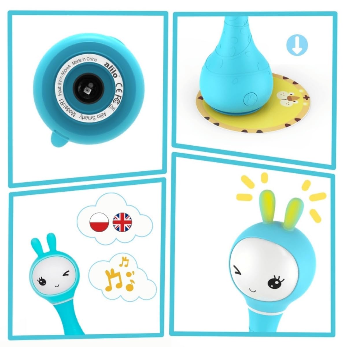 Króliczek Alilo Smarty Bunny R1 NIEBIESKI polska wersja językowa