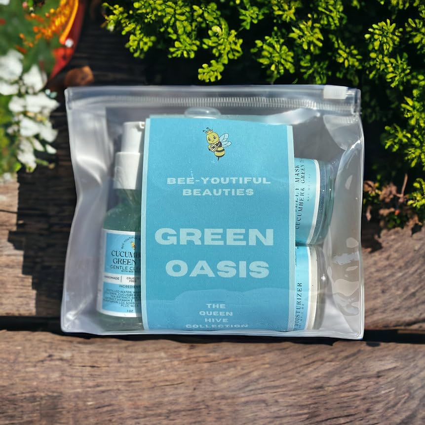 Bee-Youtiful Beauties Green Oasis | The Queen HIVE Collection (Coconut Vanilla Peach, 2 oz)