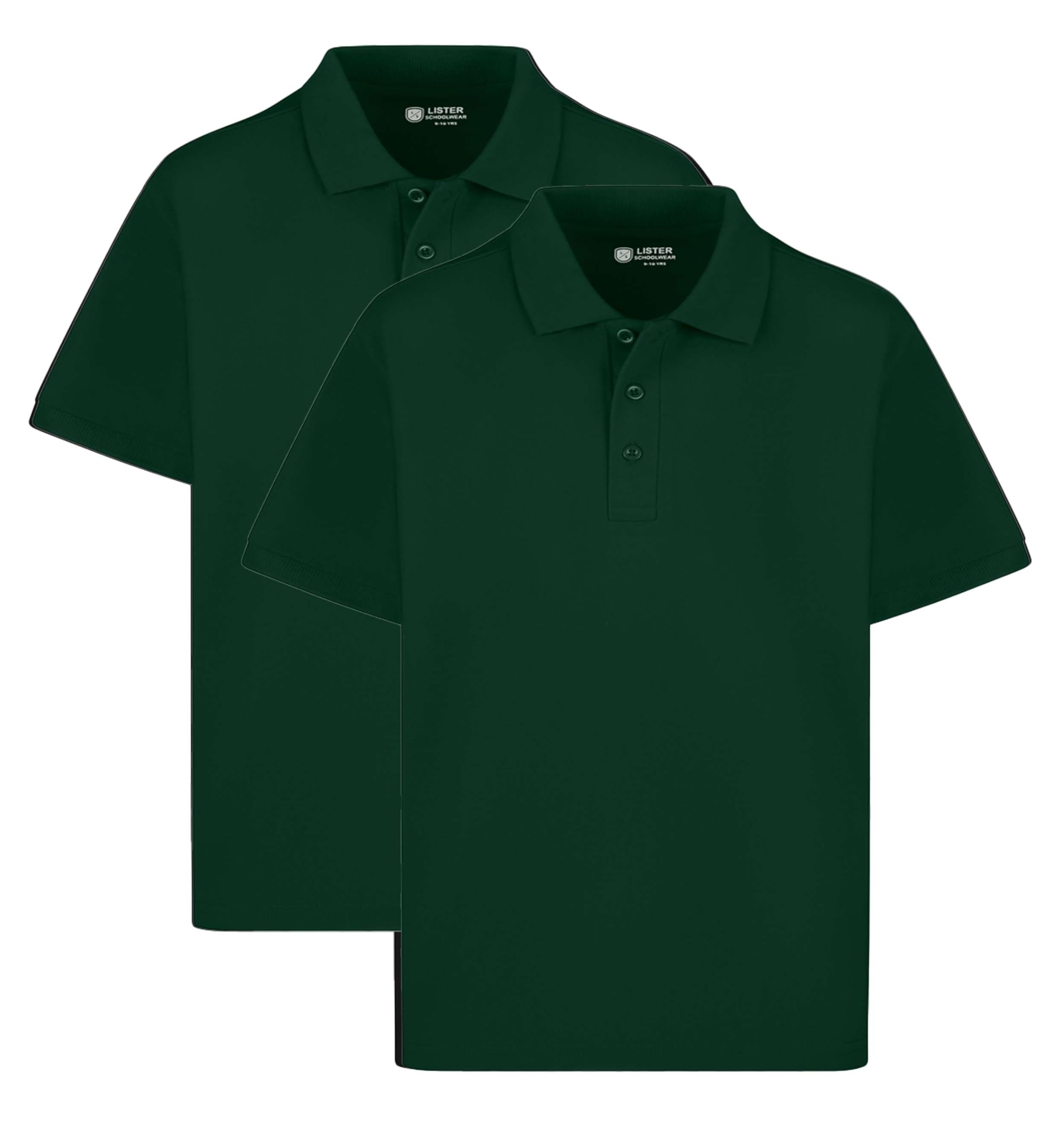 2 Pack Boys Plain 100% Cotton Ages 3-16y Polo Shirts Children School T-Shirt Uniform Summer — view 10