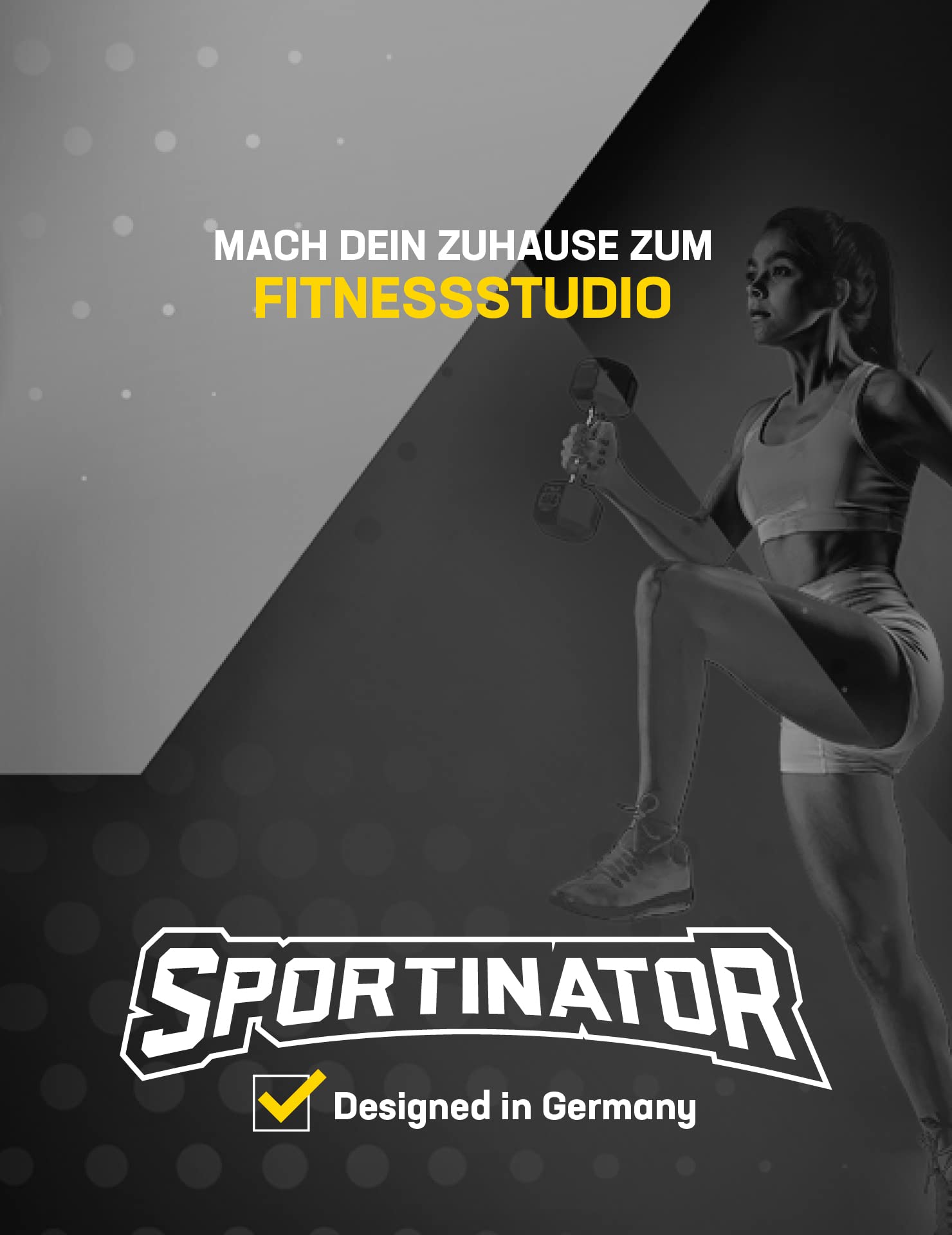 SPORTINATOR® Fitness Battle Rope 9 m langes und 7 kg schweres Trainingsseil, mit Kunststoff umwickelten Enden als Griffe. Perfekt für Koordinations- und Ausdauertraining. Für Damen und Herren