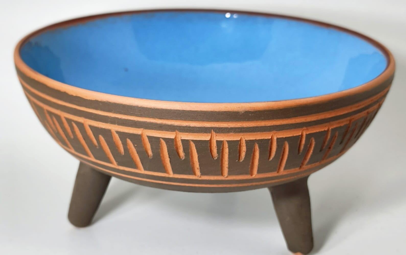 Dekoratif Sunum Kasesi, Seramik Ayaklı Sunum Kasesi, Servis Kasesi, Servis Tabağı, Kase, Tabak (Koyu Yeşil, 20 Cm)