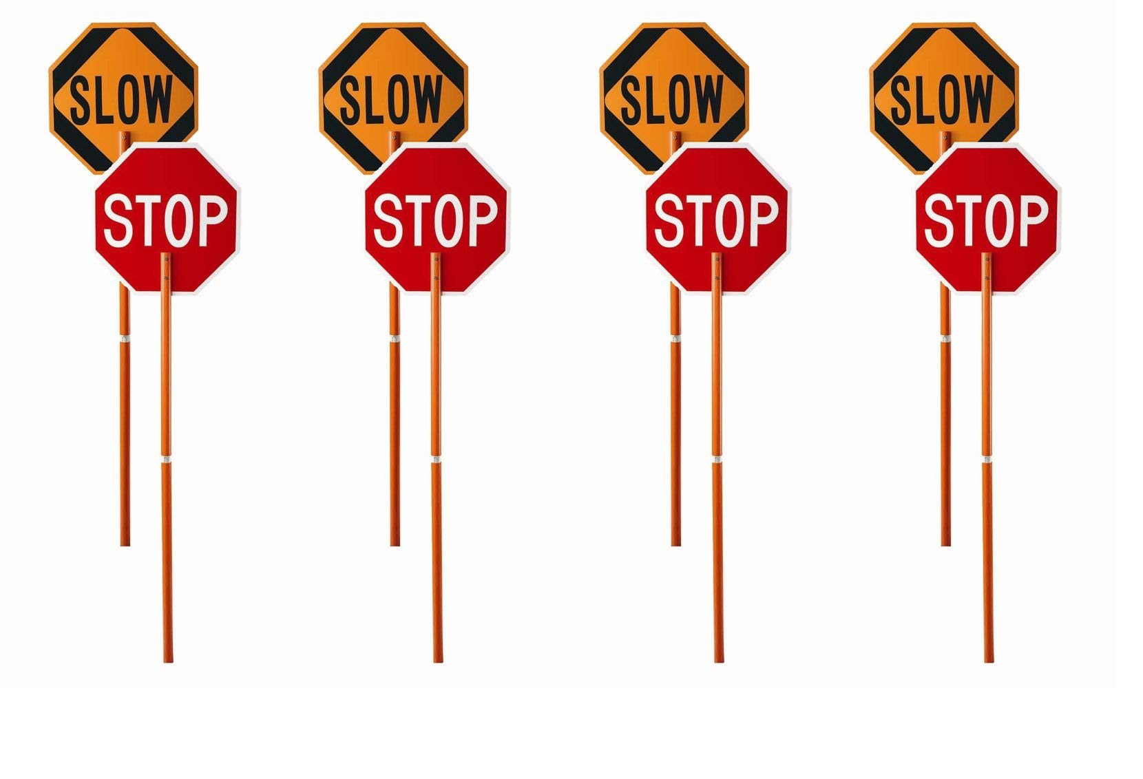 Crossing Guard Sign And 6' Pole: Stop Slow Sign, SKU: K-STOP-SLOW