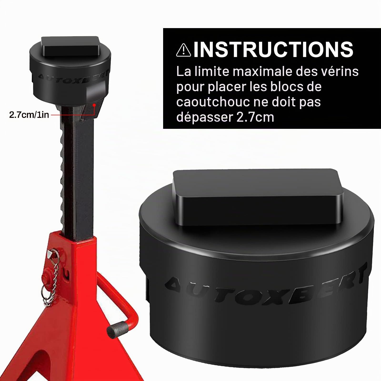 Lot de 2 supports en caoutchouc pour cric roulant - Protège les voitures et les SUV grâce à la forme et au caoutchouc - Bloc en caoutchouc - Pour BMW