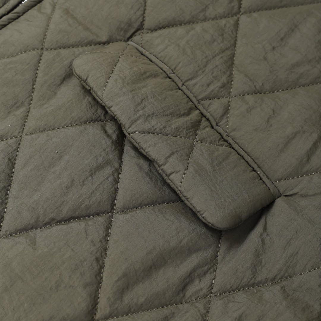 Amazhiyu Women's Quilted Puffer Zip-up Jacket with Drawstring Hem Oversized Coat - Image 6