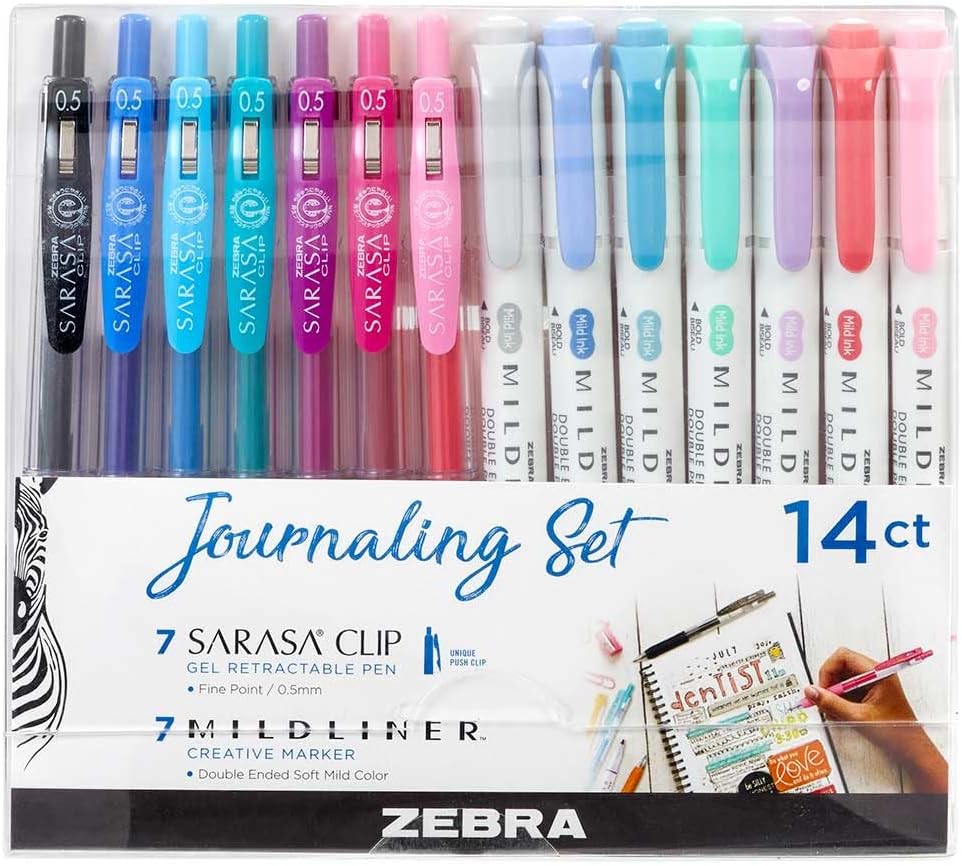 Zebra Pen Journaling Set, 14 Pack