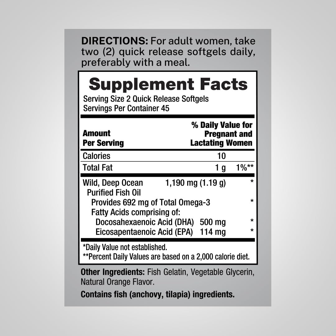 Piping Rock Prenatal DHA Supplement for Women | 90 Softgels — Amazon image 2
