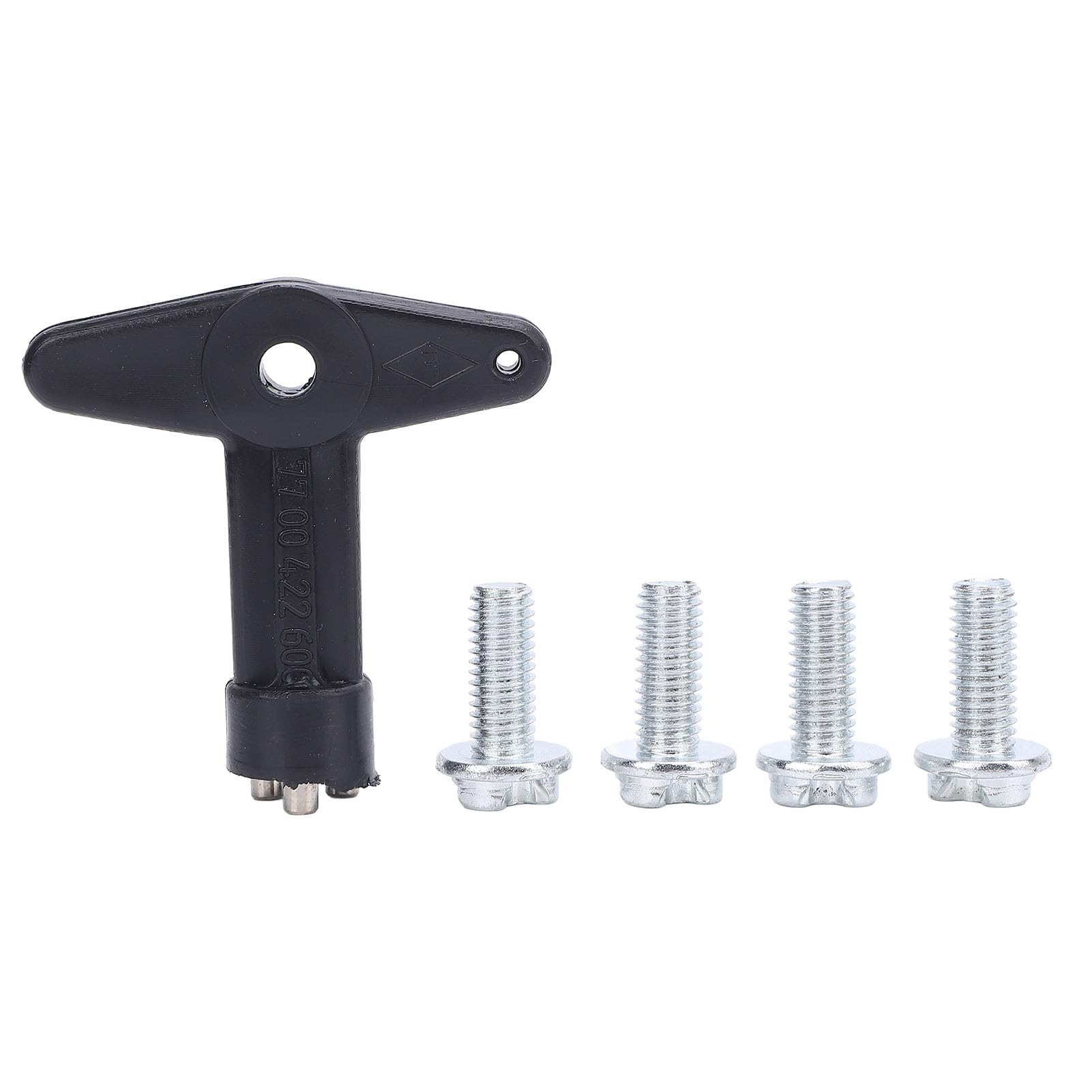 Wheel Center Cap Screws with Key 7700422600 1610001 Steel Sturdy Structure Wheel Center Cap Bolts Replacement for Megane Clio Scenic