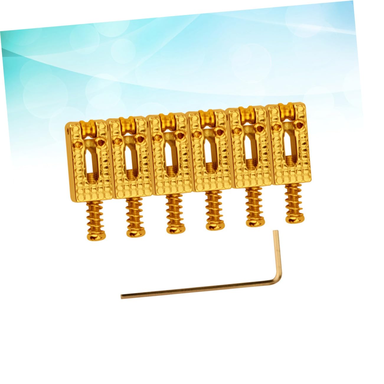 ibasenice 12pezzi Sella Per Ponte Chitarra Elettrica Con e Chiave Per Installazione Facile Design e Top Loading Per Migliorare Tono e Sustain