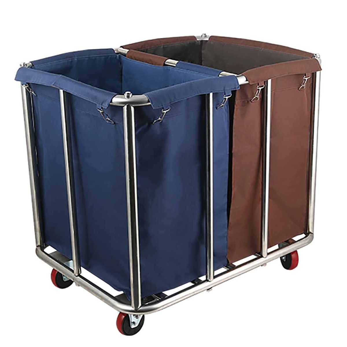 Laundry Sorter Cart on Wheels Commercial Laundry Trolley Heavy Duty Laundry Cart with Removable Bag for Hotels Laundry Rooms (Size : B)