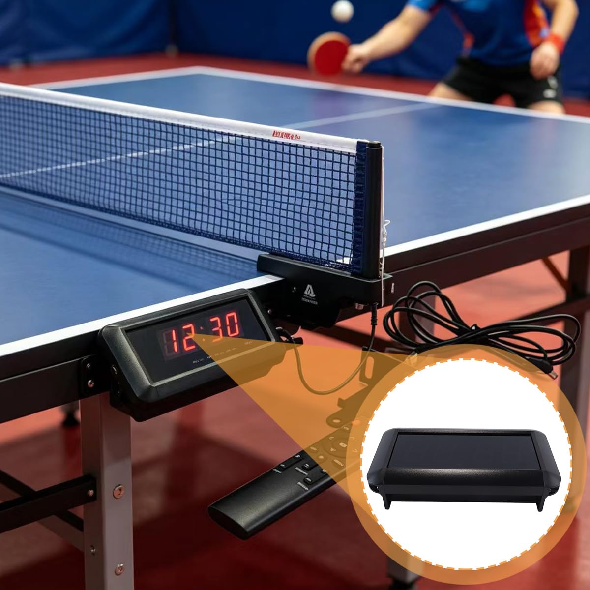 Riven Marcador deportivo electrónico 0-99 con control remoto distancia 18 m, marcador portátil con brillo ajustable