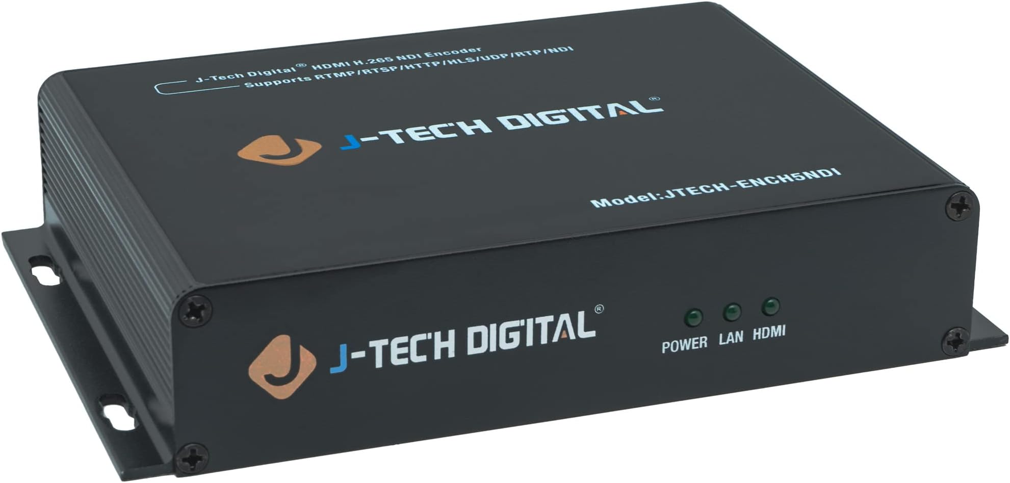 J-Tech Digital HDMI Encoder 1080P H.264 H.265 IPTV Livestream Encoder with Audio Embed Supports NDI HX HX2, RTSP, RTMP RTMPS, HTTP, UDP, ONVIF [JTECH-ENCH5NDI|HX]