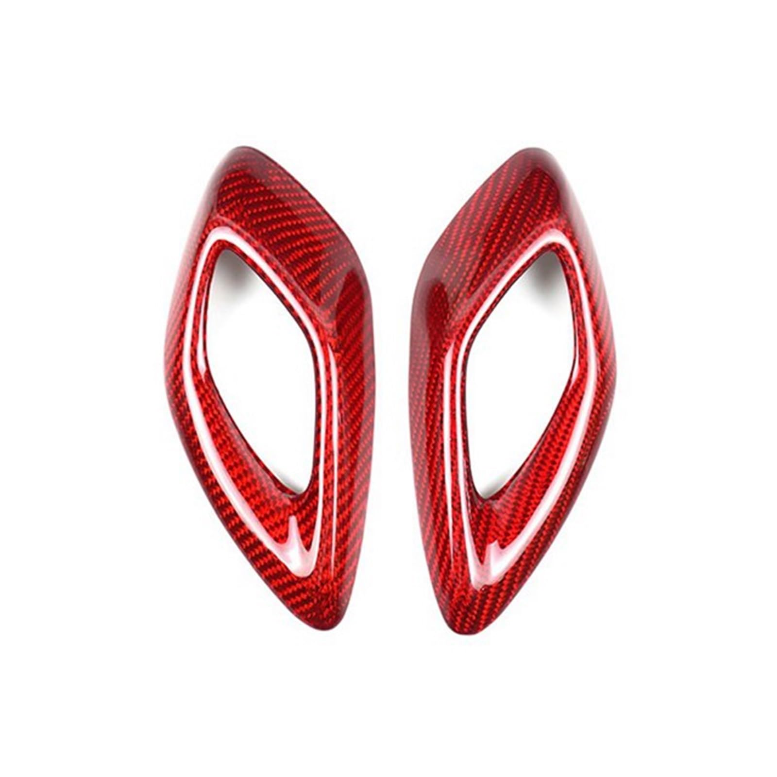 for Chevrolet for Camaro 2016-2023 Carbon Fiber Sticker Car Inner Handle Cover Parts Accessories Car Interior Mouldings(Red)
