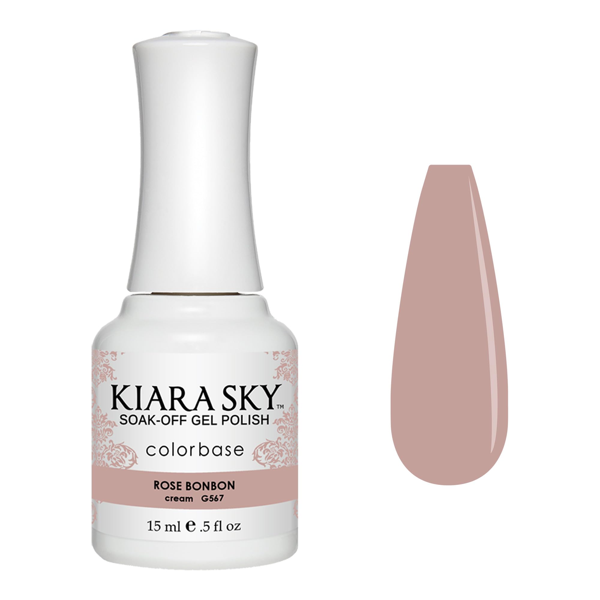 KIARA SKY Soak Off Gel Nail Polish 0.5 fl oz, ROSE BONBON (G567)