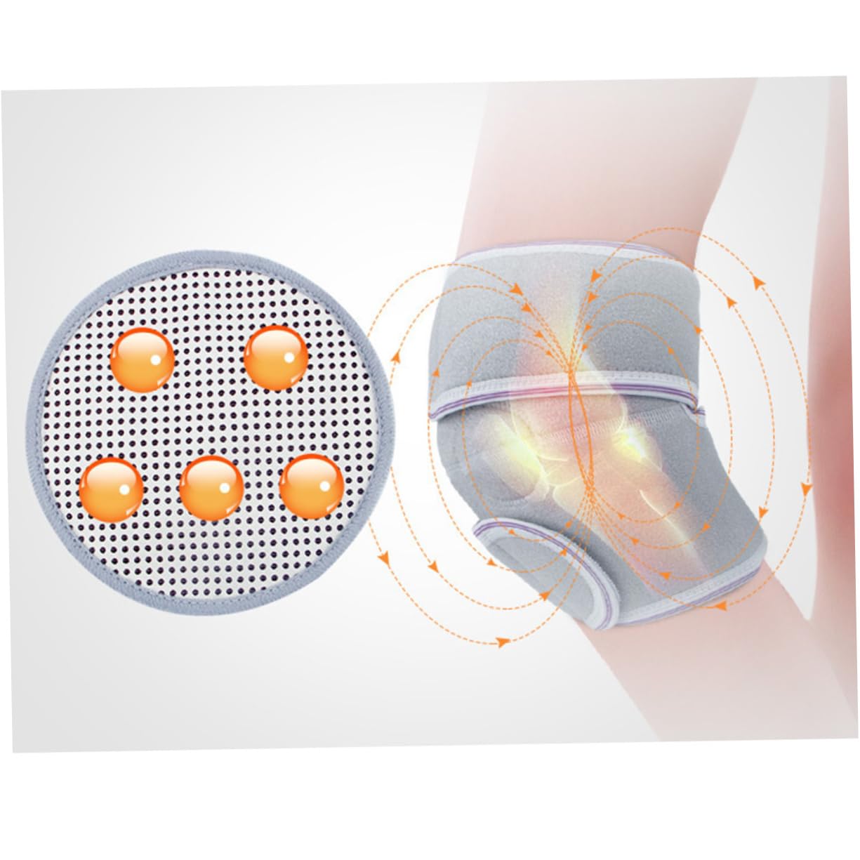 Healeved 1pair Self-heating Thermal Knee Pads Support Magnetic Therapy for Workouts Elastic for