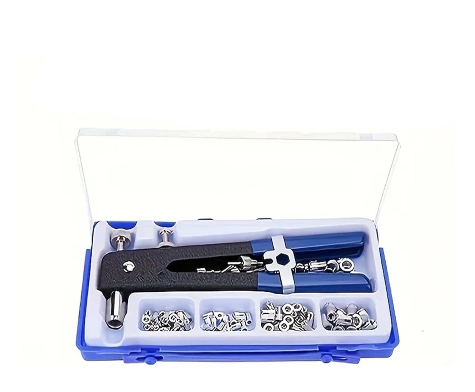 86Pcs Manual Rivet Nut Gun M3 M4 M5 M6 M8 Home Rivet Gun,Insert Nut Quick Riveting Tool, Contains 80 Rivet Nuts,Riveting Machine