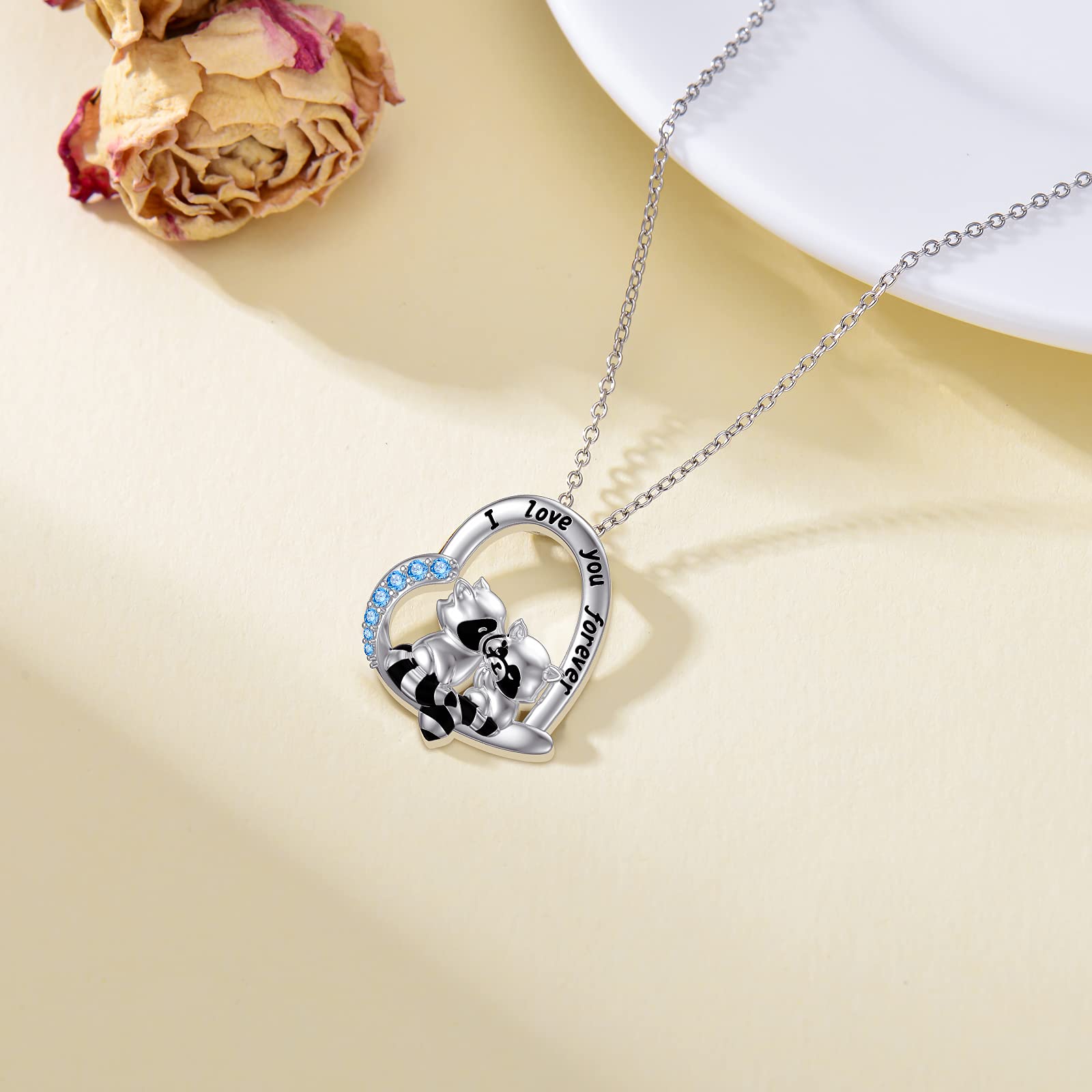 Mother Daughter Necklace 925 Sterling Silver Cow/Elephant Pendant Animal Jewellery Birthday Anniversary Mothers Day Gift for Women
