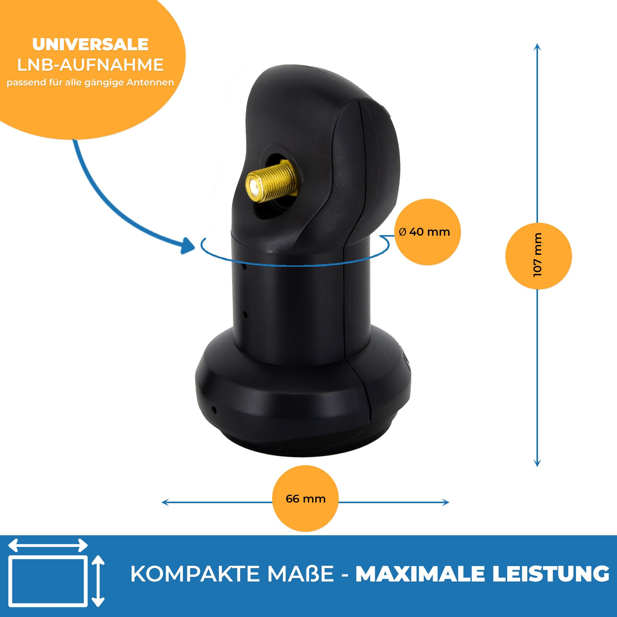 Se Black Edition PREMIUMX Single LNB PXS Satellite DVB-S2 HDTV