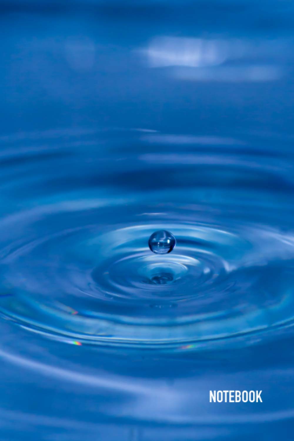 Notebook: Water Drop Ripples Theme Cover Journal Cahier: 6 x 9 120 Lined Pages Notebook for Notes Ideas, Observations, Sketches