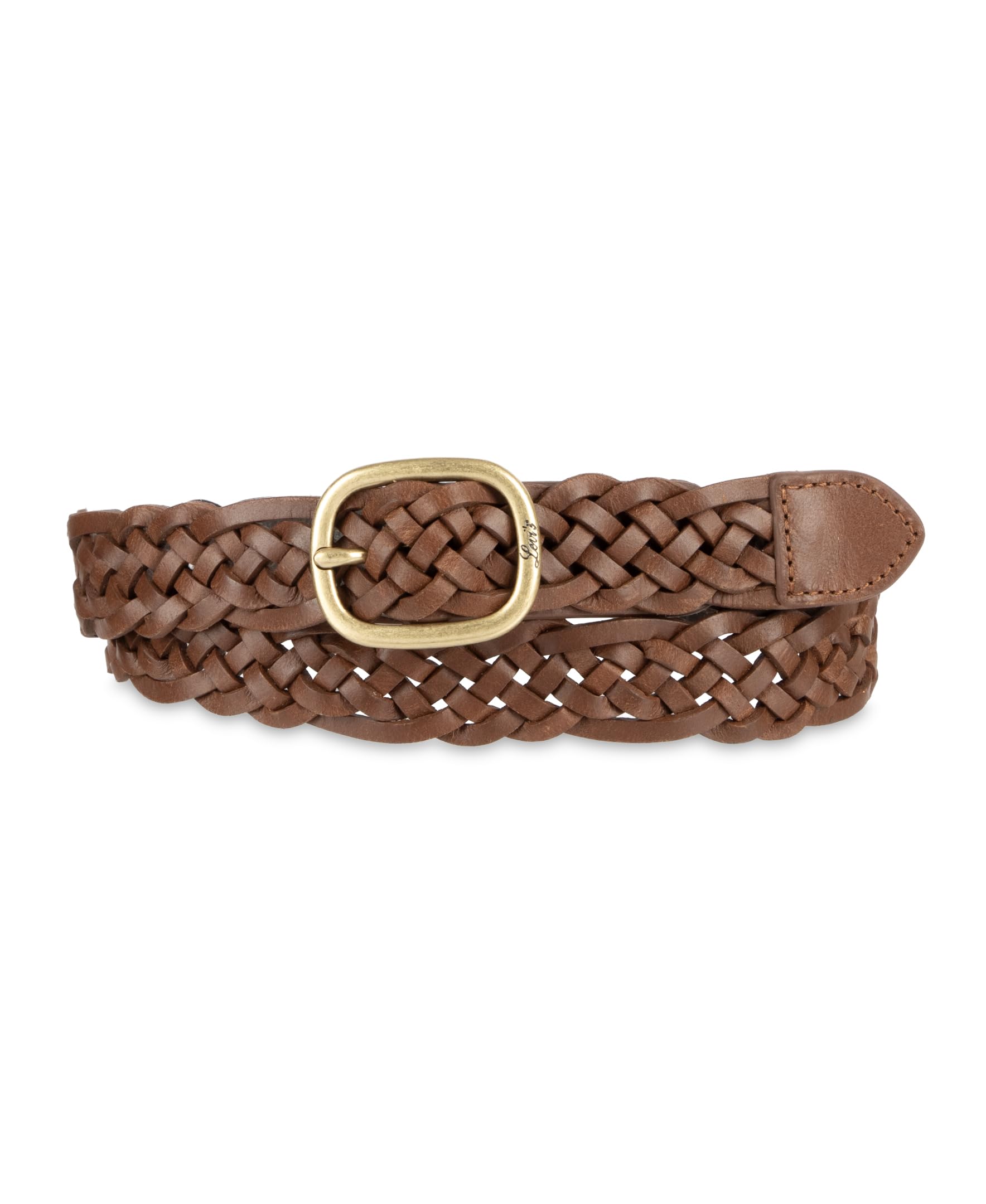 Women's Fully Adjustable Casual Leather Braided Belt for Jeans and Dresses